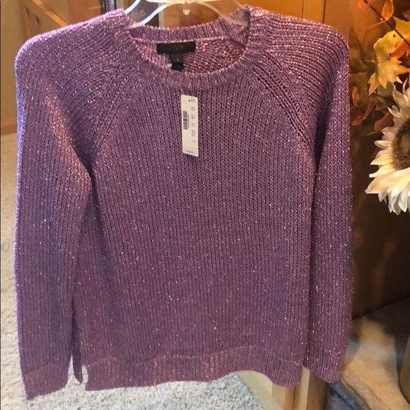 J. Crew Sweaters - Jcrew metallic purple sweater - NWT - size S.
